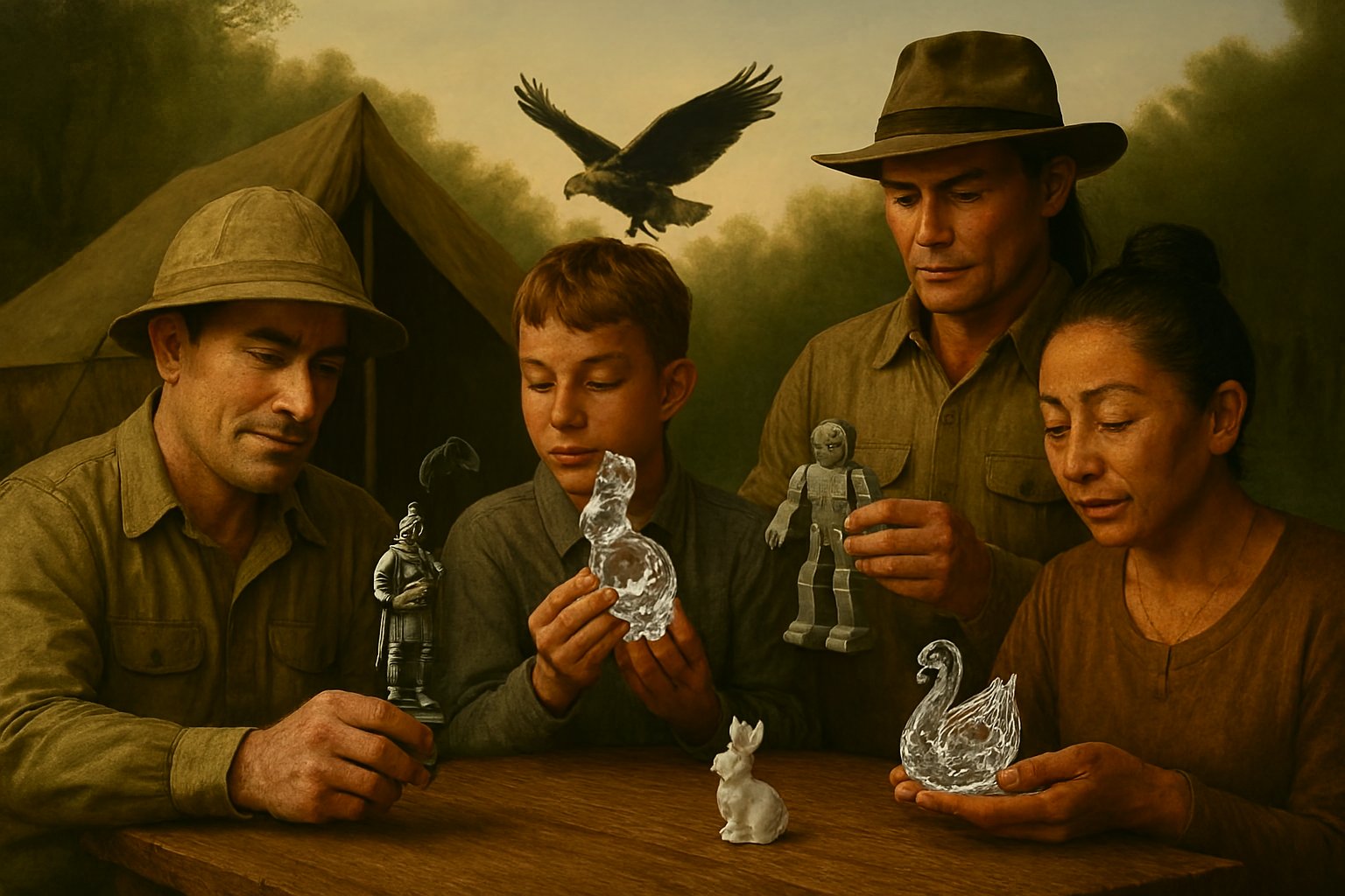 Figurines Collection – Artistic Bullion, Crystal Works, and 3D Models Featuring Precious Metals, Swarovski, Lenox, and Display-Ready Designs