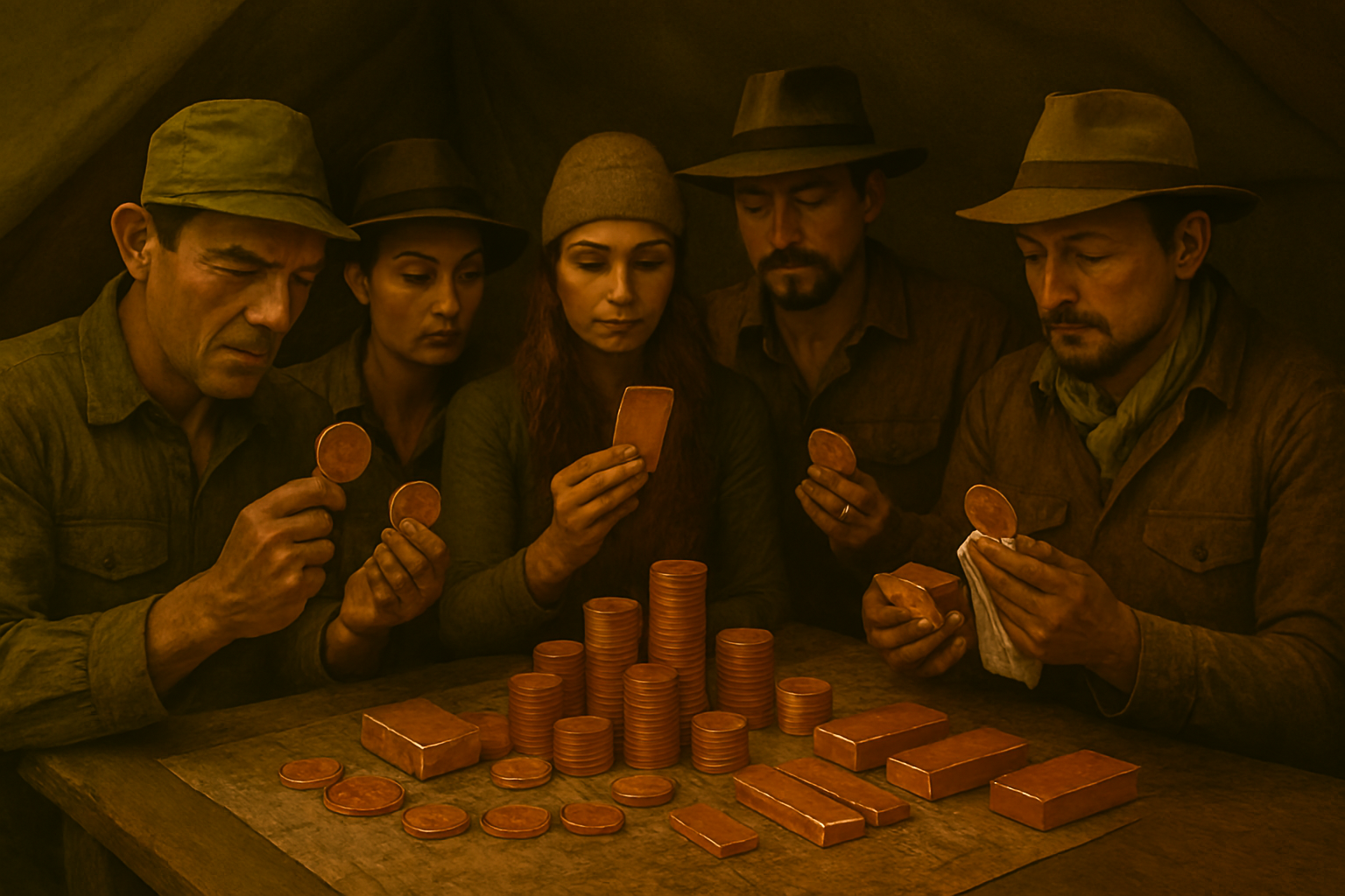 Copper Bullion Collection – .999 Fine Coins, Bars, and Custom-Poured Ingots Offered as Singles, Multiples, and Artistic Creations