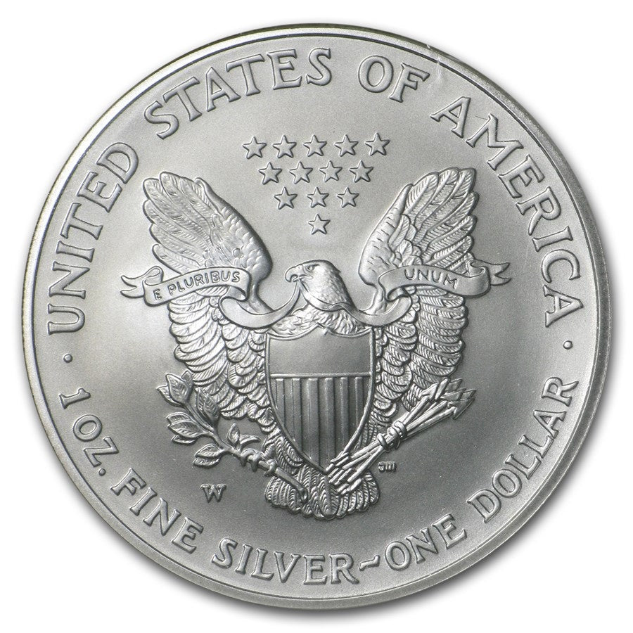 2007-W Burnished American Silver Eagle * Satin Finish * Near Perfect Strike * BU Plus Free Capsule