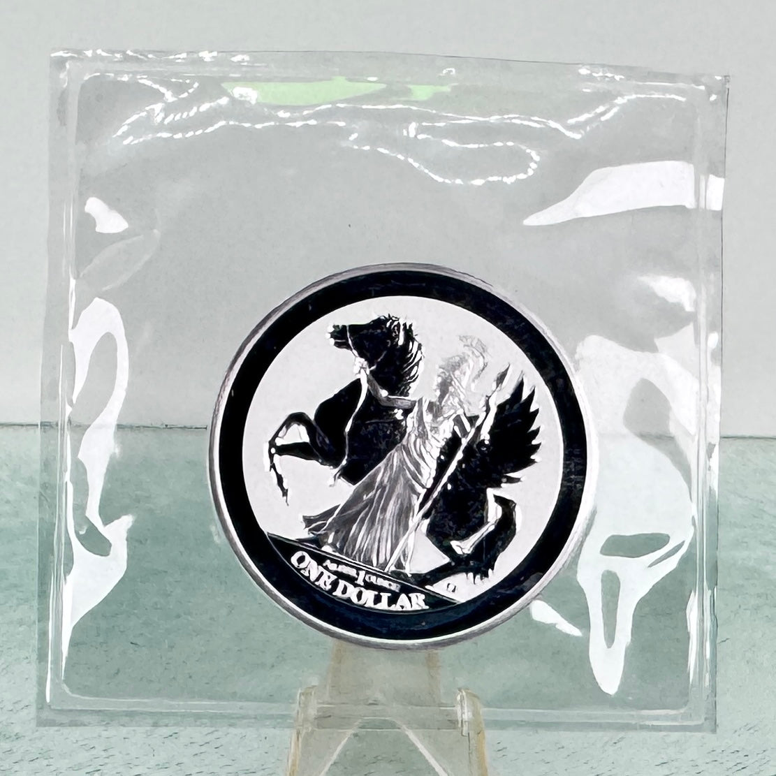 2017-P British Virgin Islands 1 oz Silver Pegasus Reverse Proof – Mythic Beauty