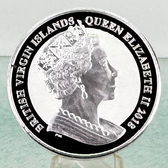 2018 BVI Silver Pegasus Reverse Frosted BU Proof Coin * Mythic Beauty * Plus Free Capsule