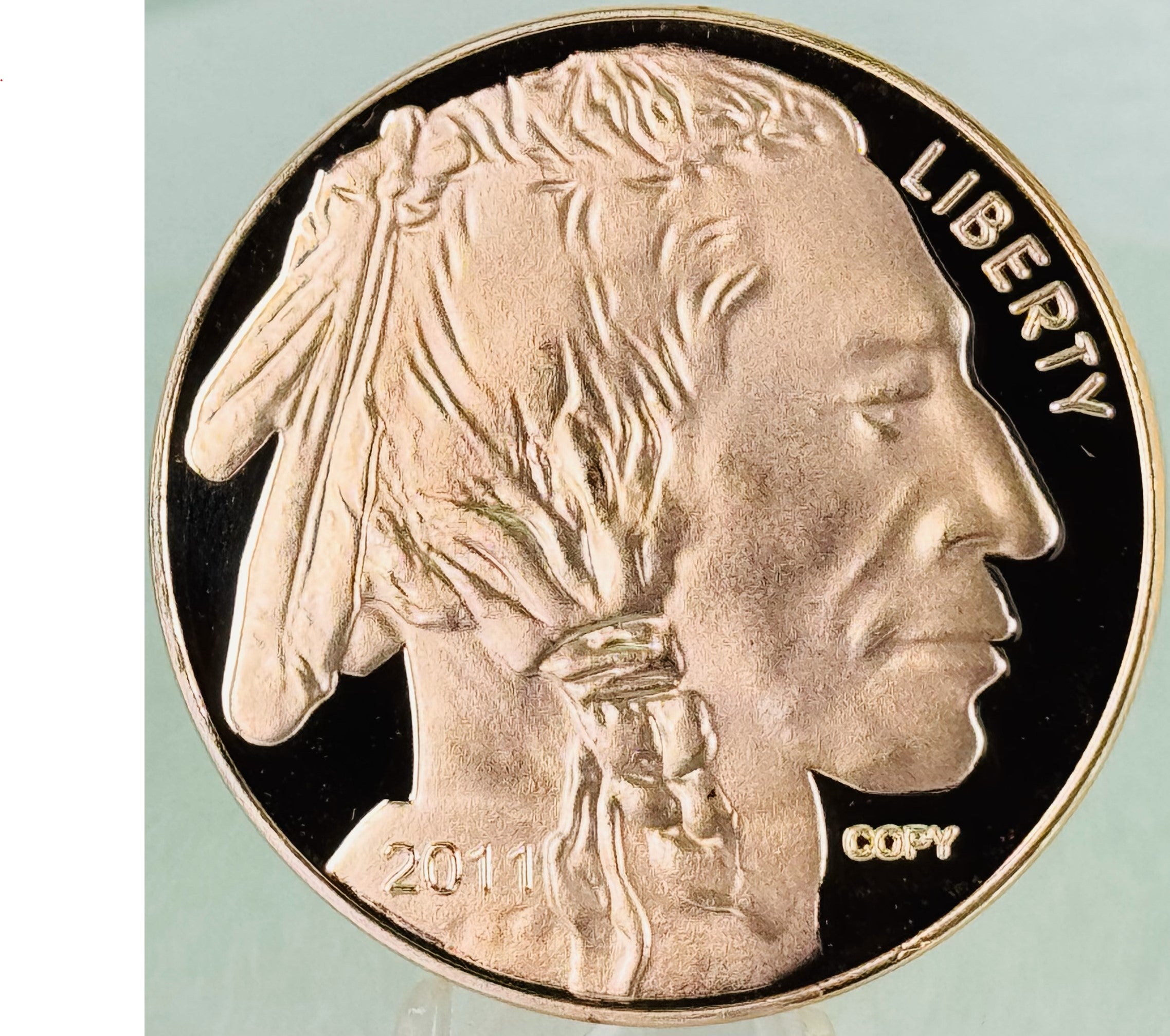 2011 24K Gold Plated AMERICAN GOLD BUFFALO Indian Head Coin * Free Capsule