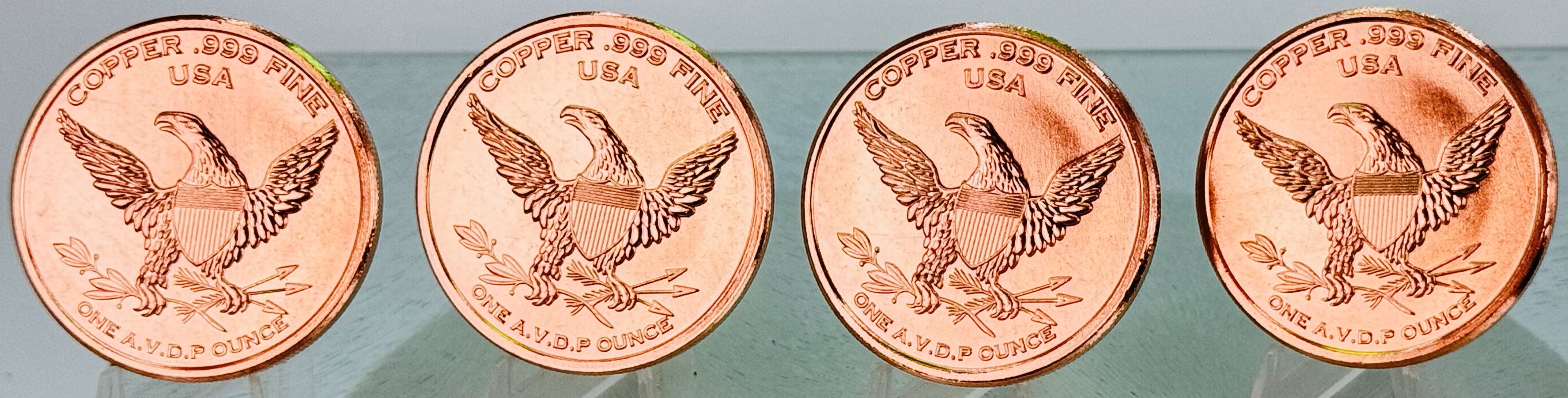 Copper Art Coins * US Armed Forces * 4-Piece Military Series * Fine .999 Bullion