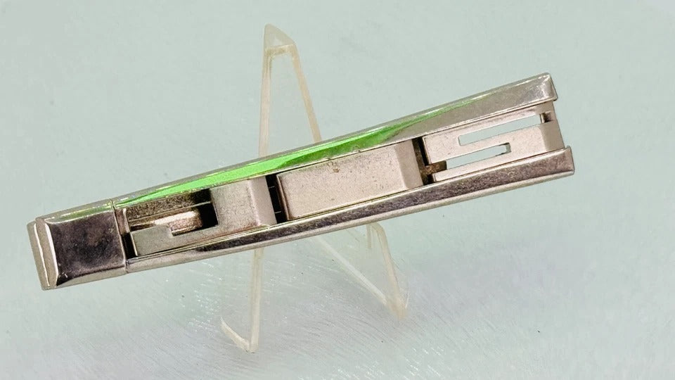 Custom Swank Silver-Tone Money Clip * Unique "JS" Metal Face Design