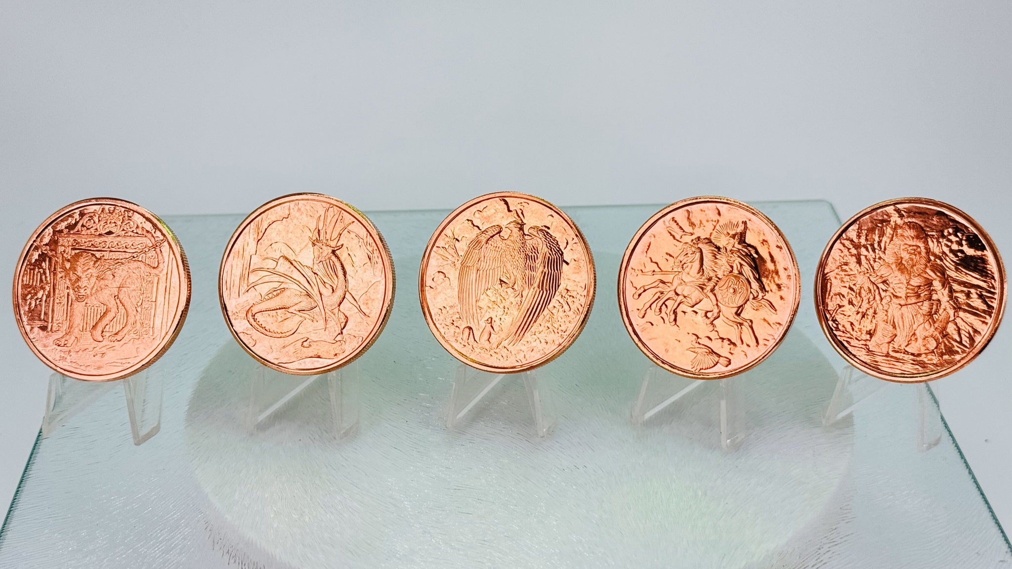 Copper Art Coins * Nordic Creatures Series * Five-Piece Set * Fine .999 Bullion