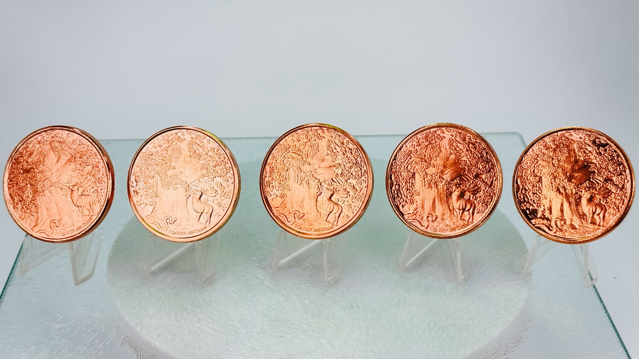 Copper Art Coins * Nordic Creatures Series * Five-Piece Set * Fine .999 Bullion