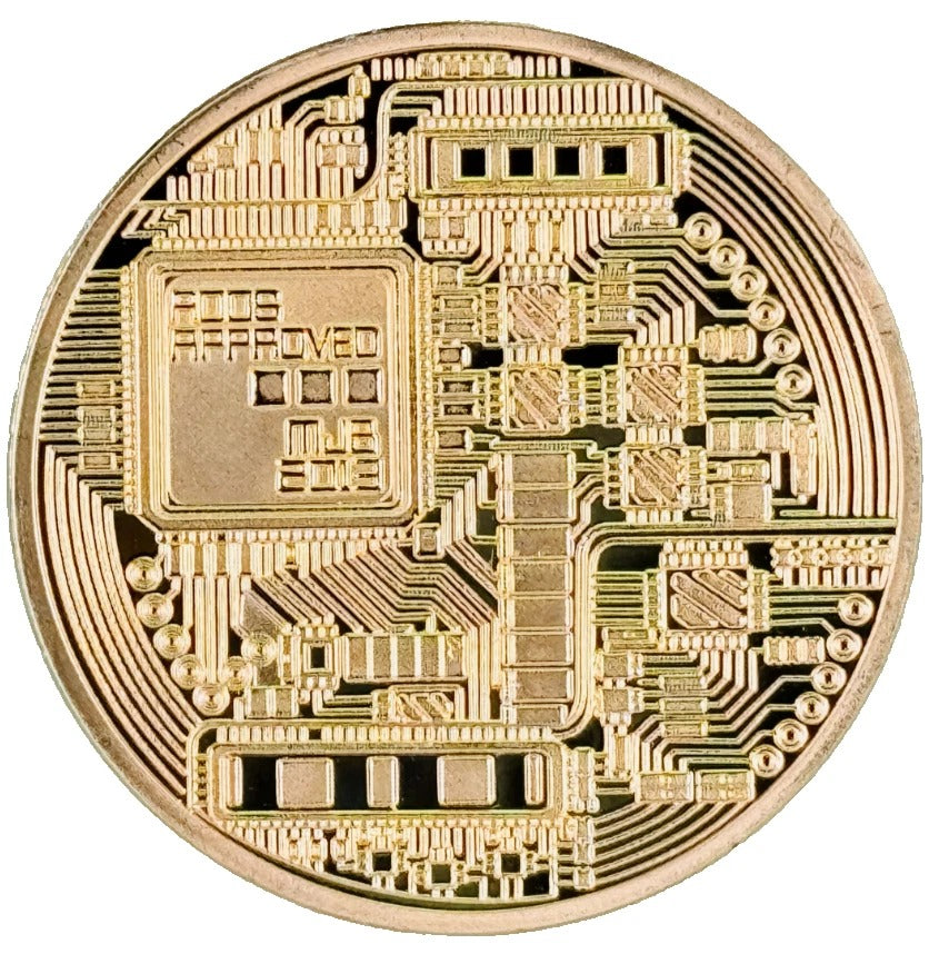 2013 BITCOIN Physical Commemorative Coin * Crypto Block Chain * 24K Gold Plated * Free Capsule Included