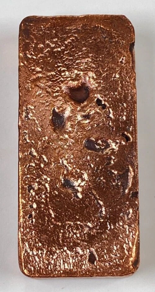 Copper Bars * Loaf Style Ingot * 1.24 Lbs. * 99.9 Bullion * Smooth Finish