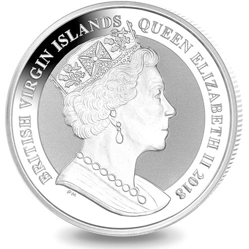 2018 BVI Silver Pegasus Reverse Frosted BU Proof Coin * Mythic Beauty * Plus Free Capsule