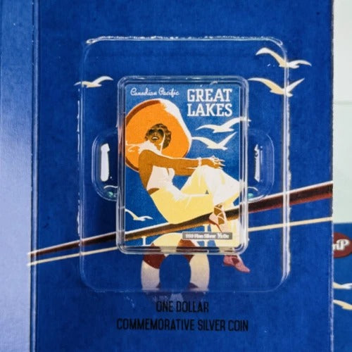 Niue 2015 $1 Vintage Mini Posters “Great Lakes” – JVP & PAMP 1/2 Oz Pure Silver Bar