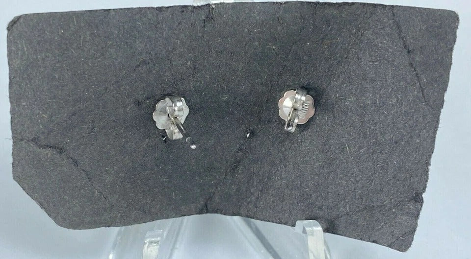 Sterling Silver .925 * Jade Butterfly Shape Earrings * 80's NOS * Hypoallergenic