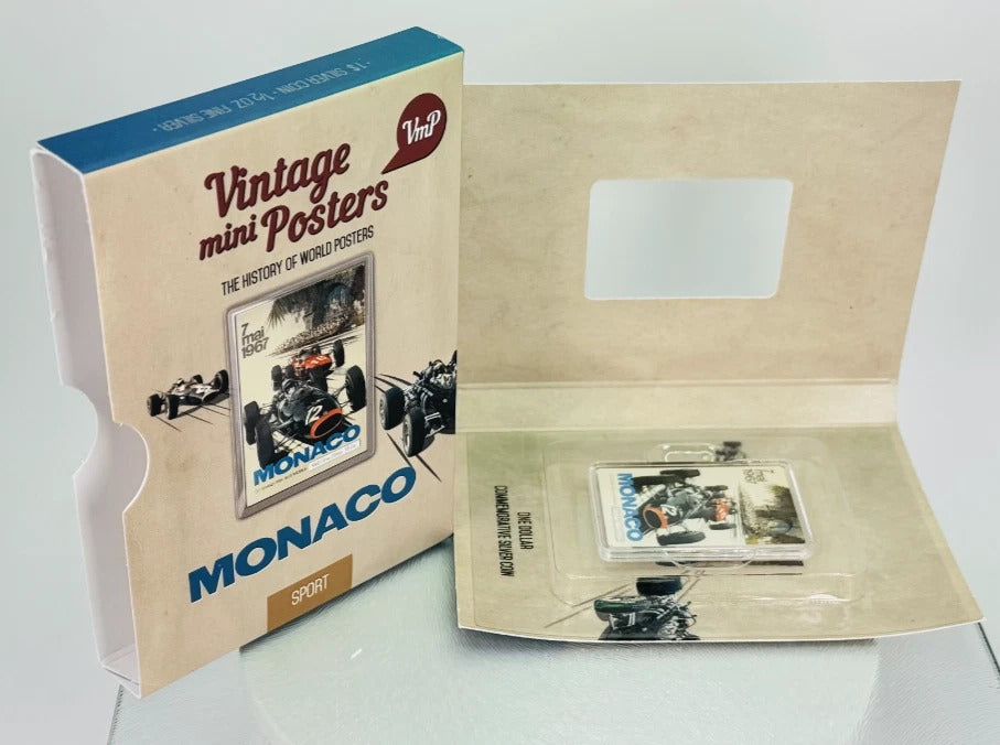Niue 2015 $1 Vintage Mini Posters “Monaco” – JVP & PAMP 1/2 Oz Pure Silver $1 Coin