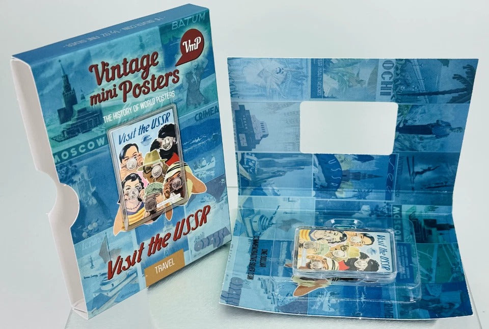 Niue 2015 $1 Vintage Mini Posters “Visit the USSR” * PAMP 1/2 Oz Pure Silver Bar