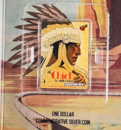 Niue 2015 $1 Vintage Mini Posters “The Chief” – JVP & PAMP 1/2 Oz Pure Silver