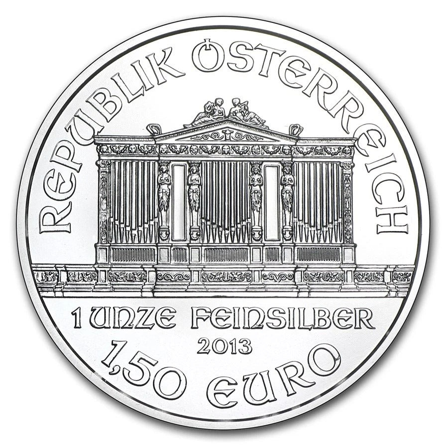 2013 Austrian Philharmonic Coin * 1oz Fine Silver * BU Condition + Free Capsule