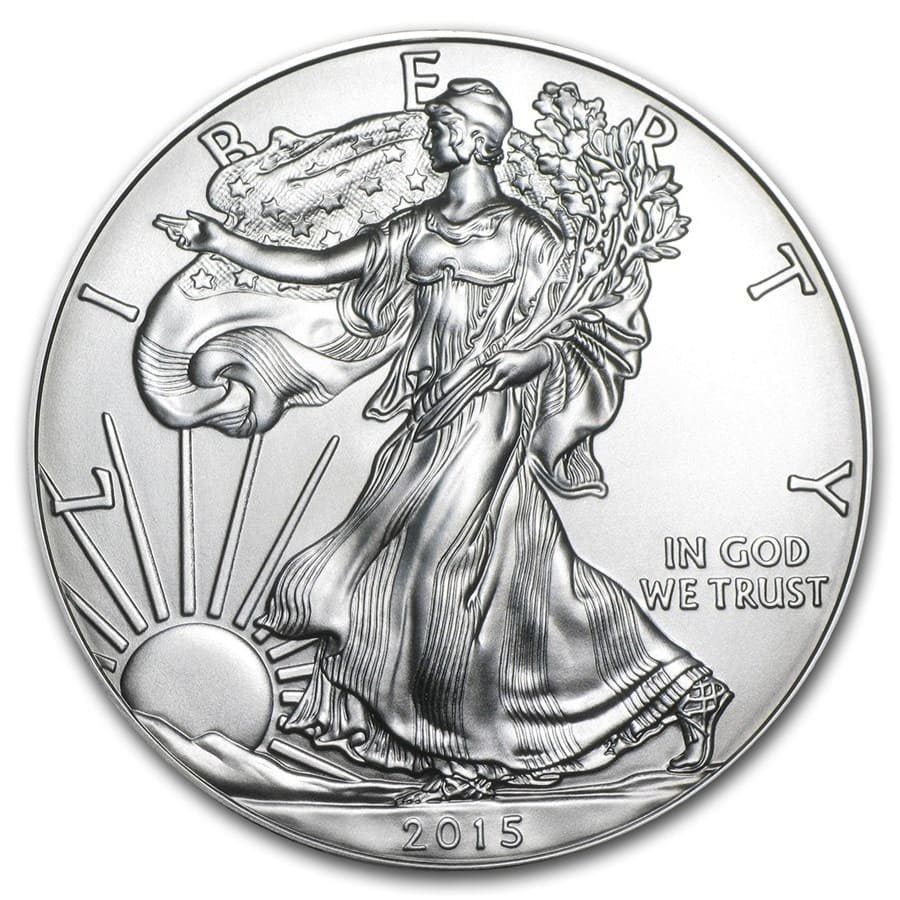 2015 American Silver Eagle * 1 oz .999 Fine Silver * BU Condition * Plus Free Capsule