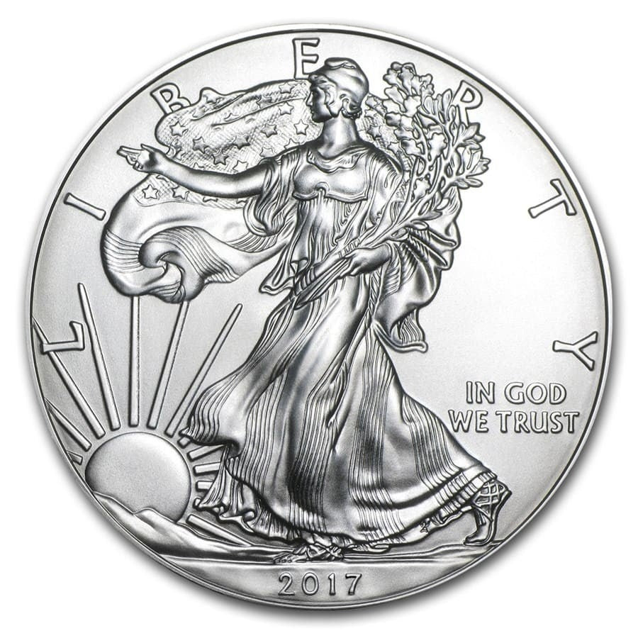 2017 American Silver Eagle * 1 oz .999 Fine Silver * BU Condition * Plus Free Capsule