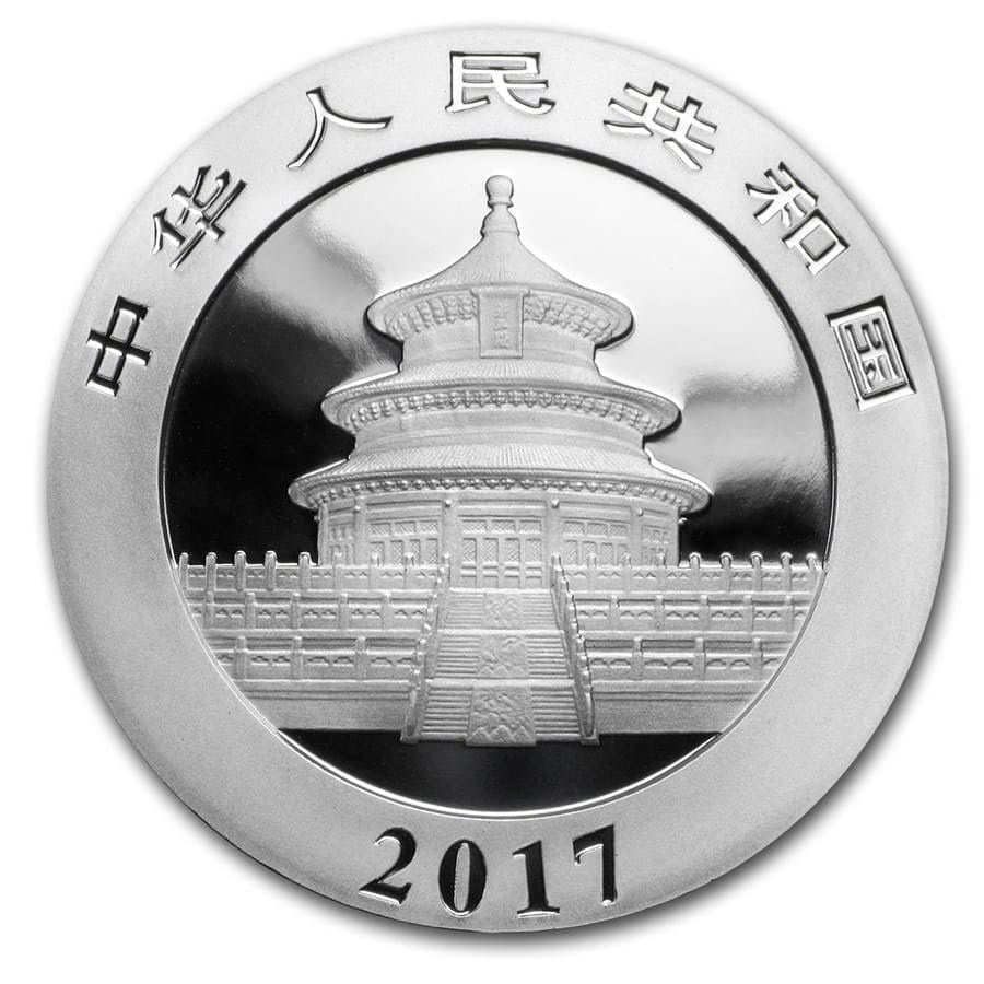 2017 Chinese Panda * 30g 10 Yuan * BU .999 Fine Silver Coin * Plus Free Capsule (Copy)