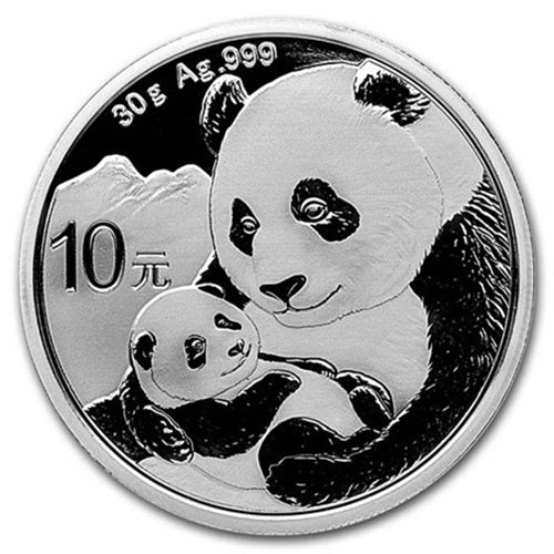 2019 Chinese Panda * 30g 10 Yuan * BU .999 Fine Silver Coin * Plus Free Capsule