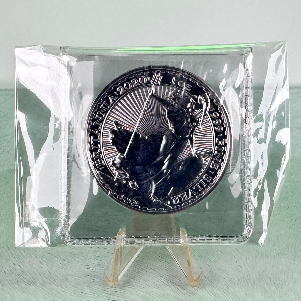2020 Great Britain Britannia £2 * 1 oz .999 Fine Silver * Original Mint Sleeve