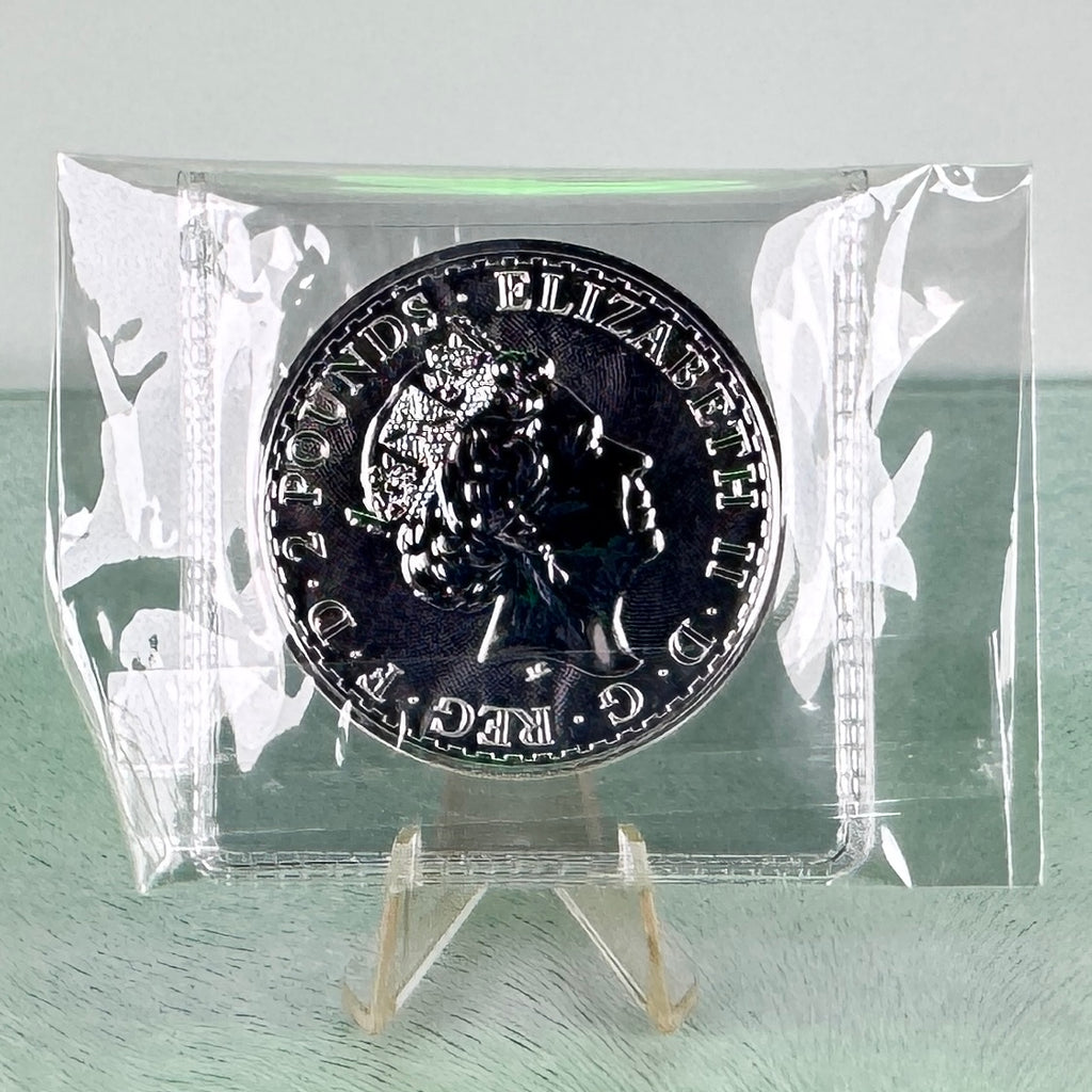 2020 Great Britain Britannia £2 * 1 oz .999 Fine Silver * Original Mint Sleeve