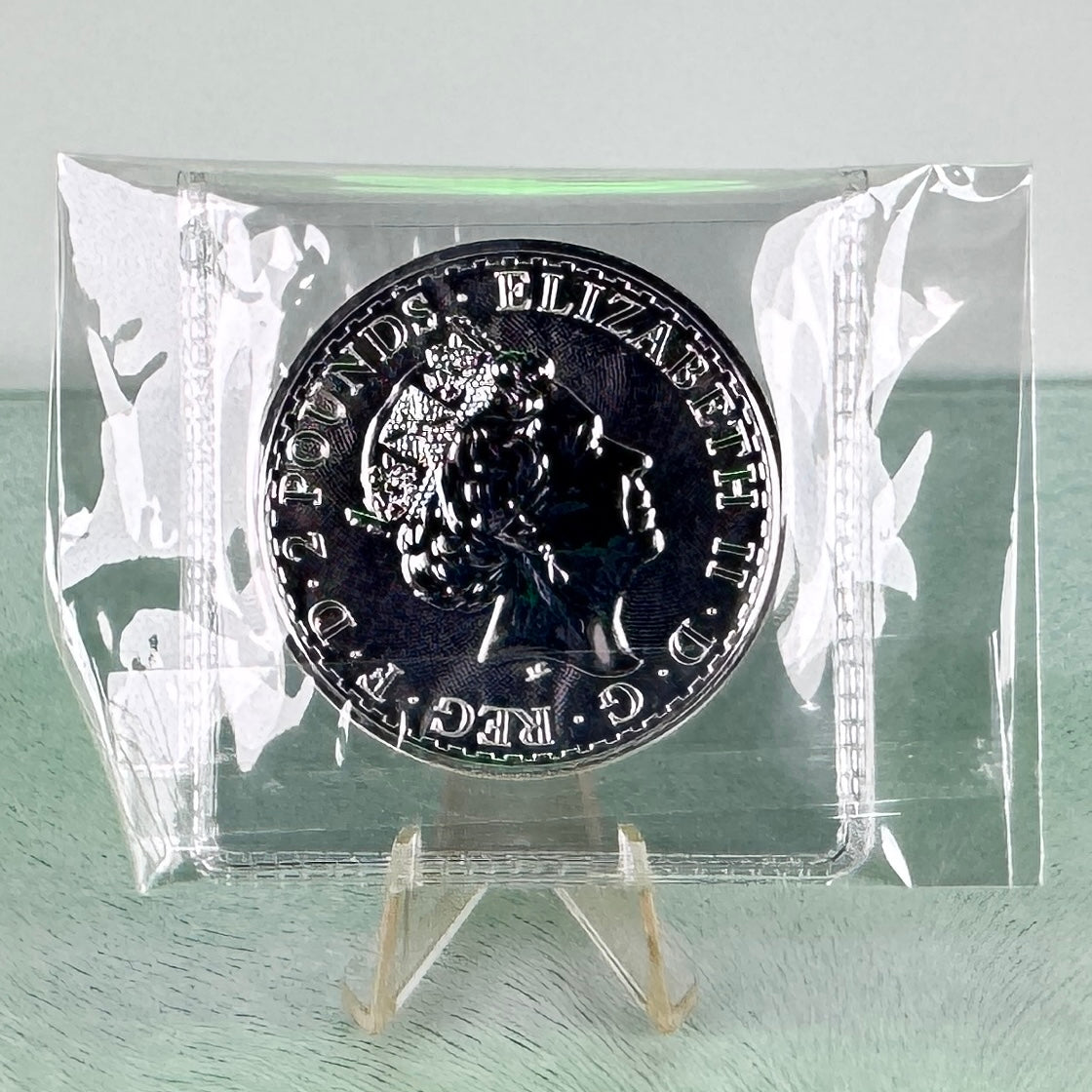 2020 Great Britain Britannia £2 * 1 oz .999 Fine Silver * Original Mint Sleeve