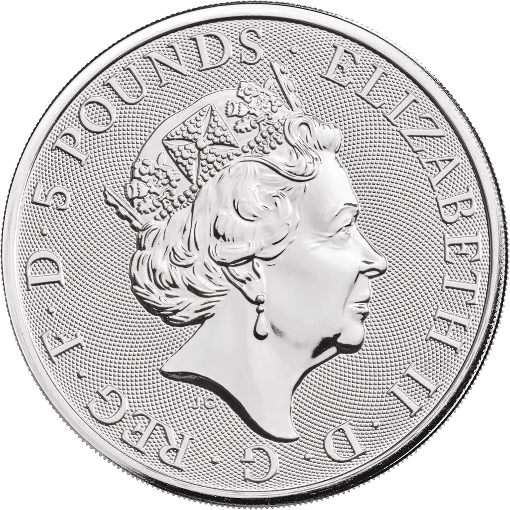 2020 British Queen’s Beast * White Lion of Mortimer * 2 oz Silver * Mint Package