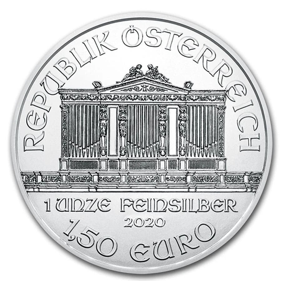 2020 Austrian Philharmonic Coin * 1oz Fine Silver * BU Condition * Plus Free Capsule