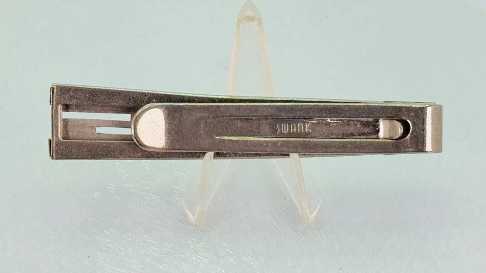 Custom Swank Silver-Tone Money Clip * Unique "JS" Metal Face Design