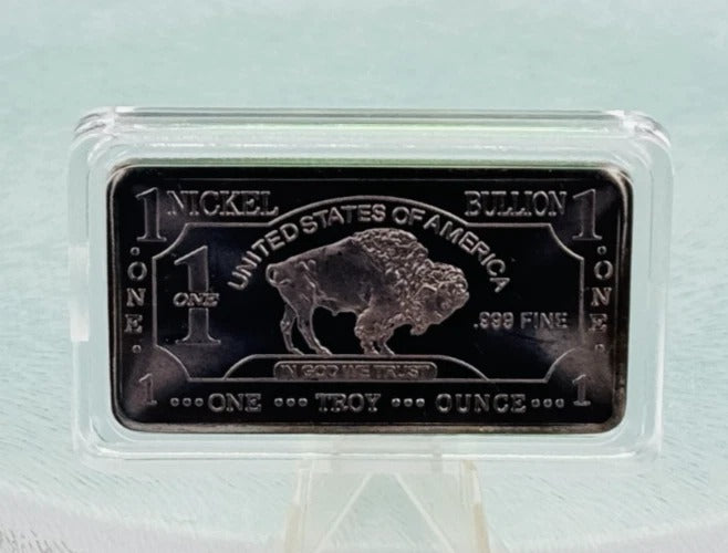 Rare Collectible: CMC Mint Solid Nickel Buffalo Art Bar * Free Capsule Included