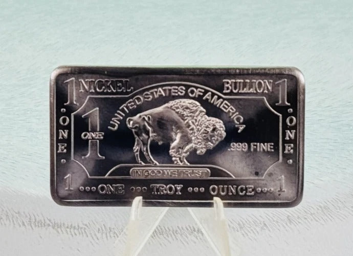 Osbourne Mint Solid Nickel Buffalo Art Bars * New Uncirculated Condition