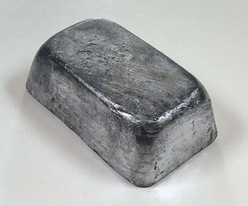 Pewter Bullion Loaf Style Ingot * 2.79Pounds * 95% Pure Bullion * Smooth Finish (Copy)