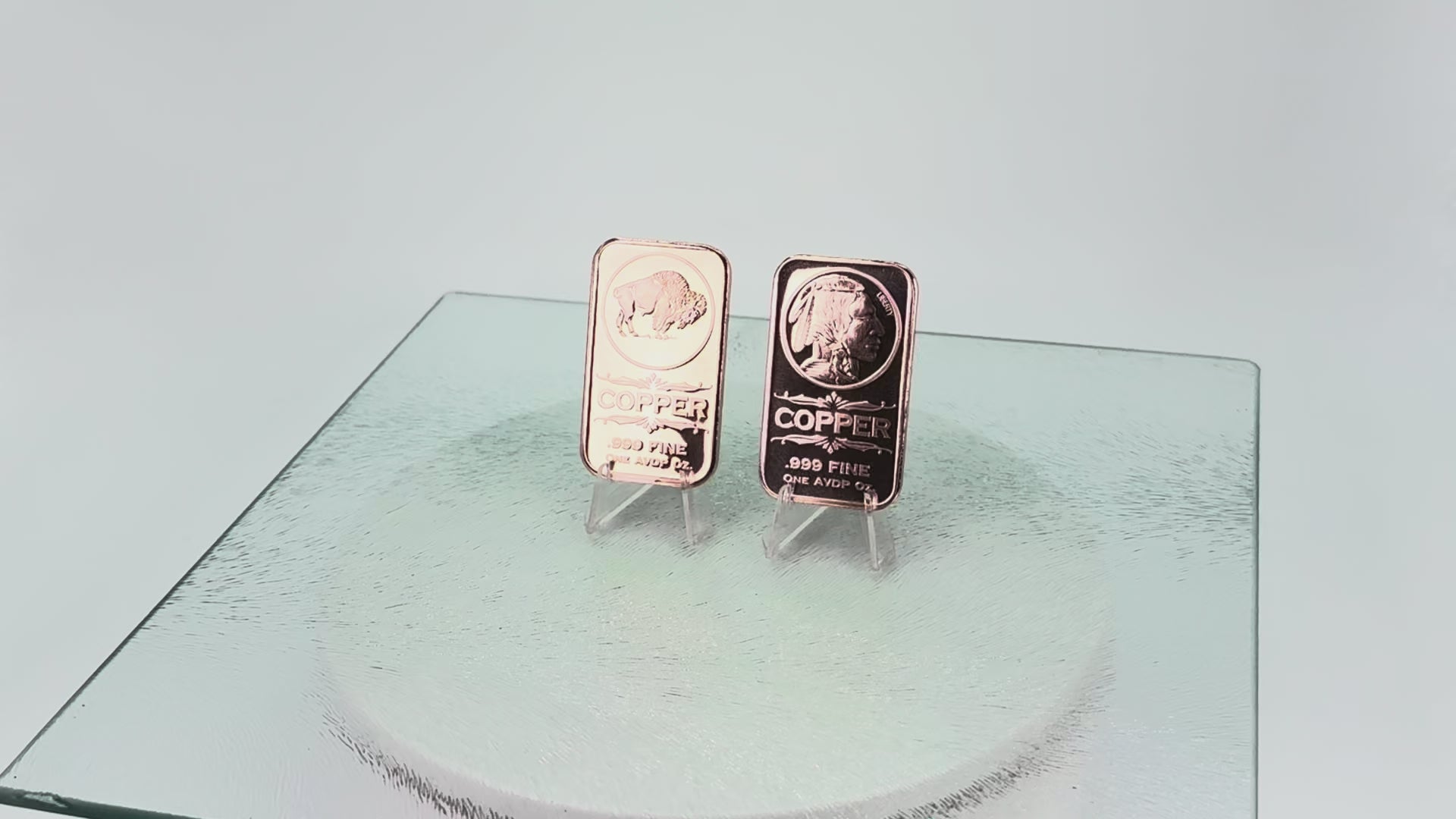 Copper Art Bars * Two-Piece Native American Set * Fine .999 Bullion * USA Minted