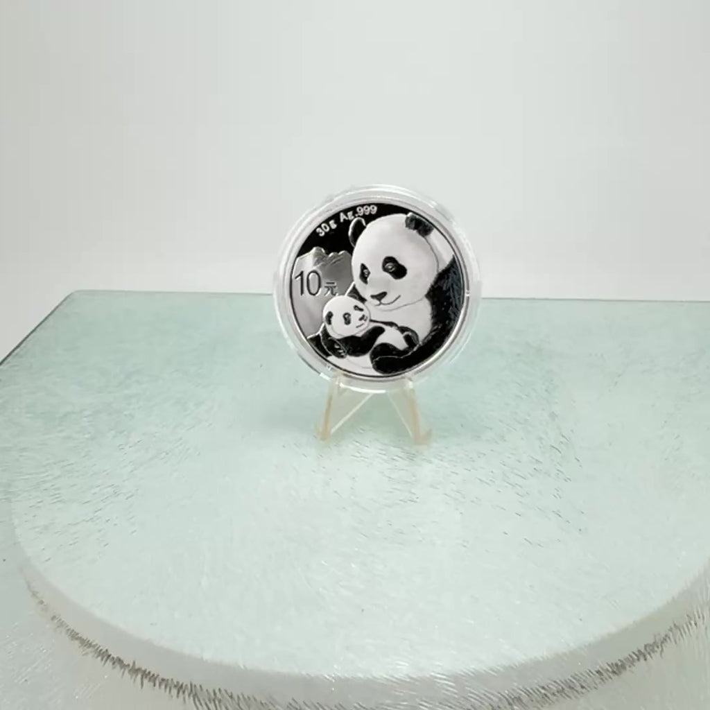 2019 Chinese Panda * 30g 10 Yuan * BU .999 Fine Silver Coin * Plus Free Capsule