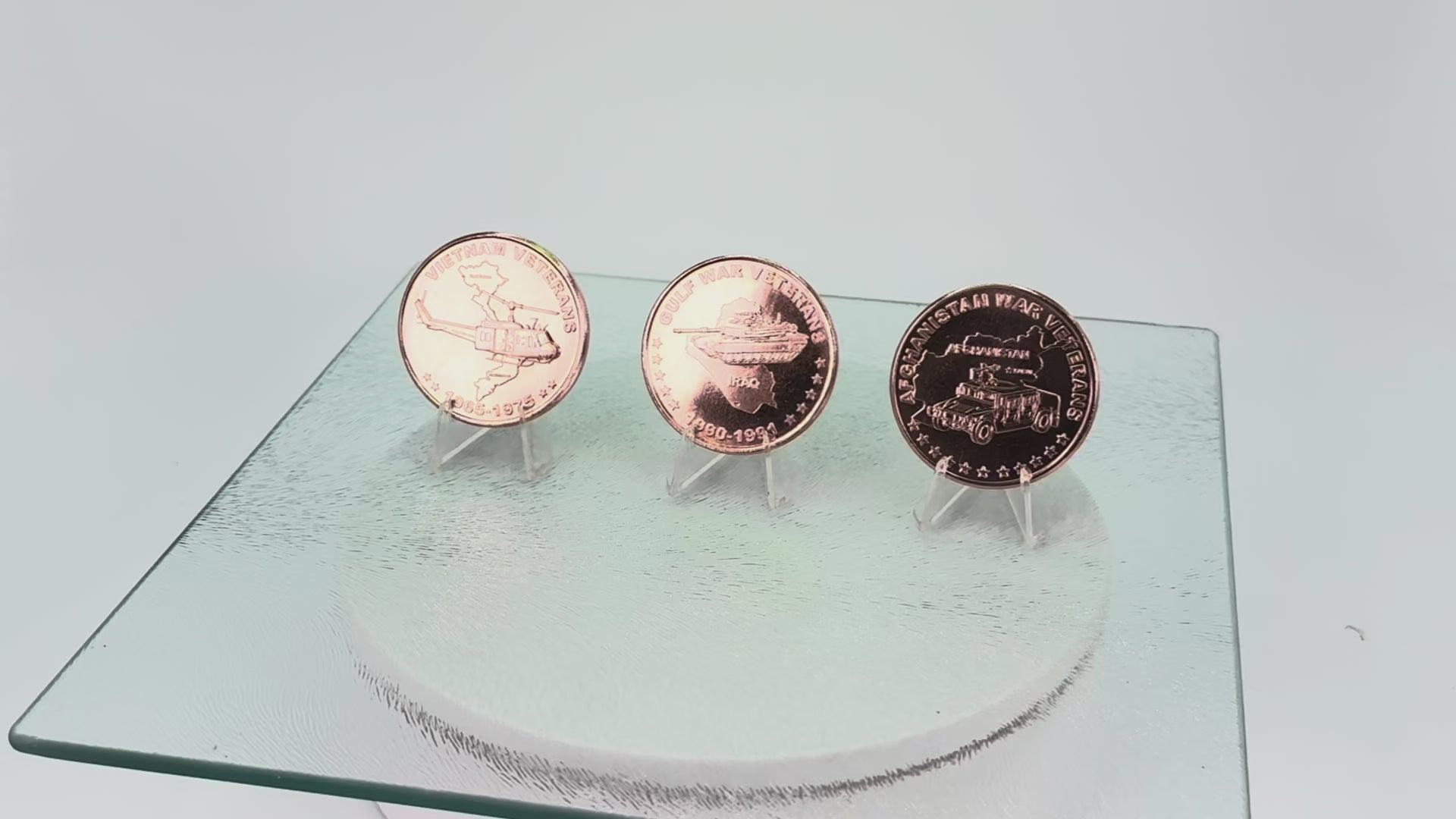 Copper Art Coins * Three-Piece Veterans Series * Fine .999 Bullion * US Minted