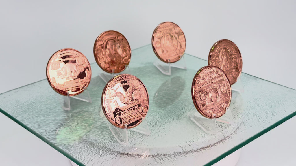 Copper Bullion Art Coins * US Currency Art * Six-Piece Set * Minted in the USA