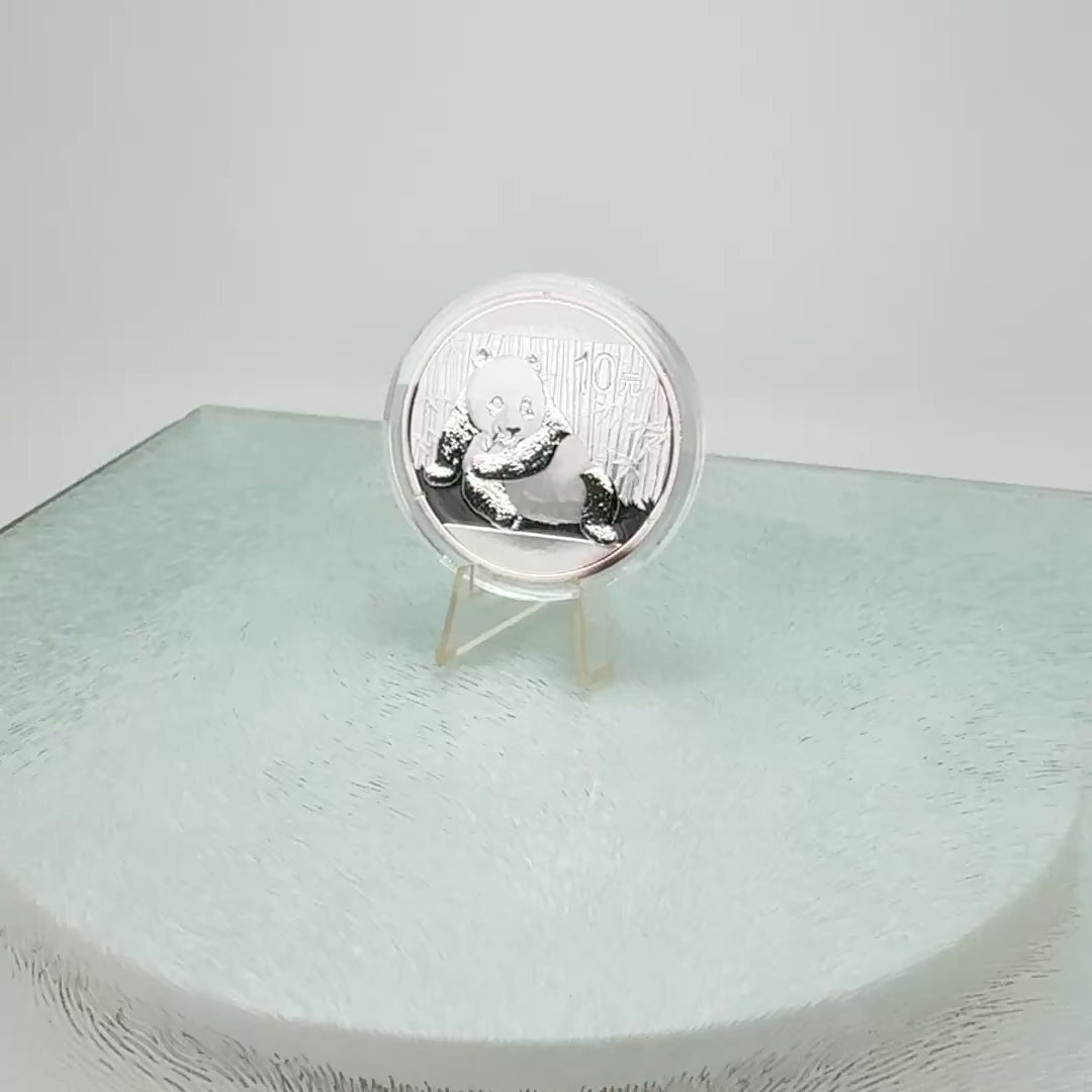 2015 Chinese Silver Panda * 30g 10 Yuan * BU .999 Fine Silver Bullion Coin * Plus Free Capsule