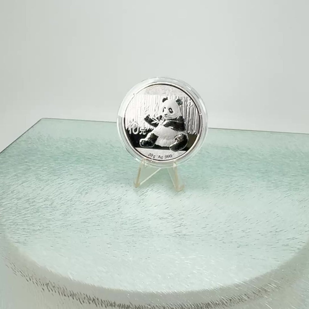 2017 Chinese Panda * 30g 10 Yuan * BU .999 Fine Silver Coin * Plus Free Capsule (Copy)