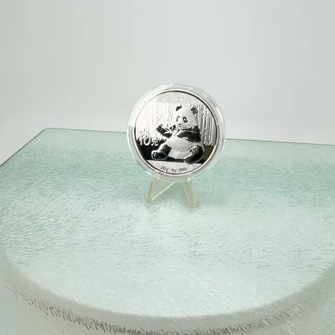 2017 Chinese Panda * 30g 10 Yuan * BU .999 Fine Silver Coin * Plus Free Capsule (Copy)