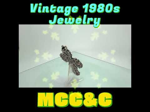 Vintage 1980s Silver-Plated Brass Cross Pendant – Radiant Rhinestone Elegance
