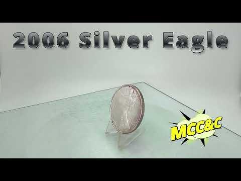 2006 American Silver Eagle * Near Perfect Strike * Rainbow Tone * Plus Free Capsule