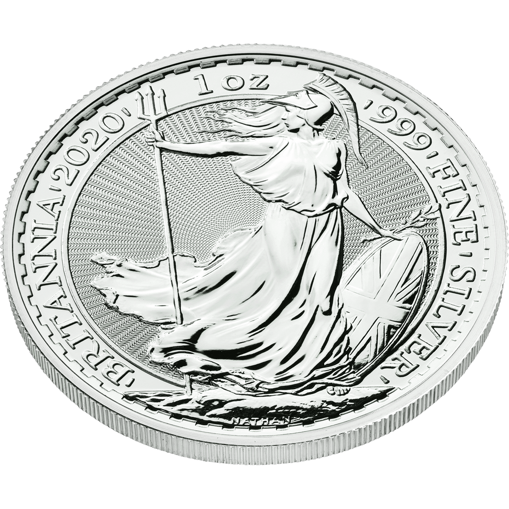 2020 Great Britain Britannia £2 * 1 oz .999 Fine Silver * Original Mint Sleeve