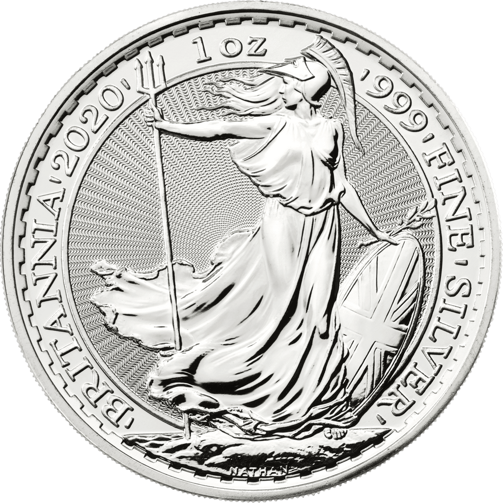 2020 Great Britain Britannia £2 * 1 oz .999 Fine Silver * Original Mint Sleeve